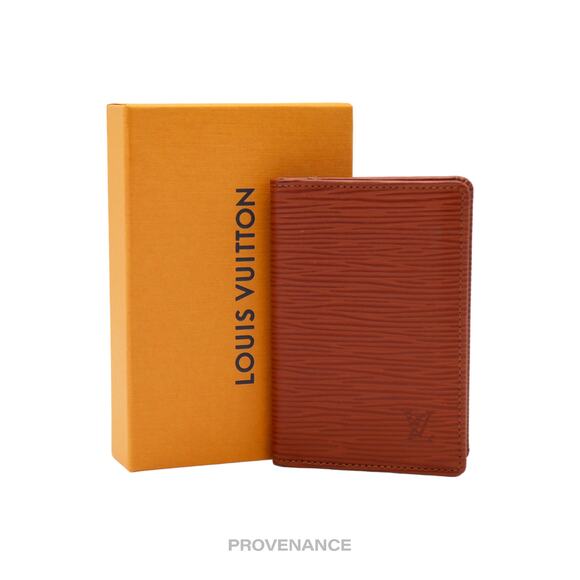 🔴 Louis Vuitton Pocket Organizer Wallet - Fawn Epi Leather - Picture 1 of 9